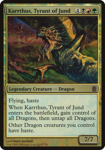 Karrthus, Tyrant of Jund OCM1-7 Commander's Arsenal Oversized Magic card