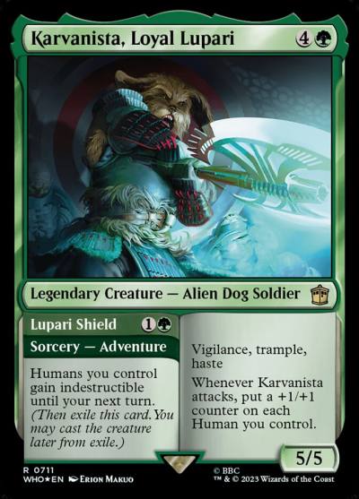 Karvanista, Loyal Lupari // Lupari Shield WHO-711 Doctor Who Magic card