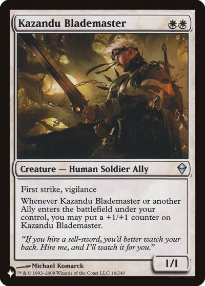 Kazandu Blademaster PLST-ZEN-16 The List Magic card