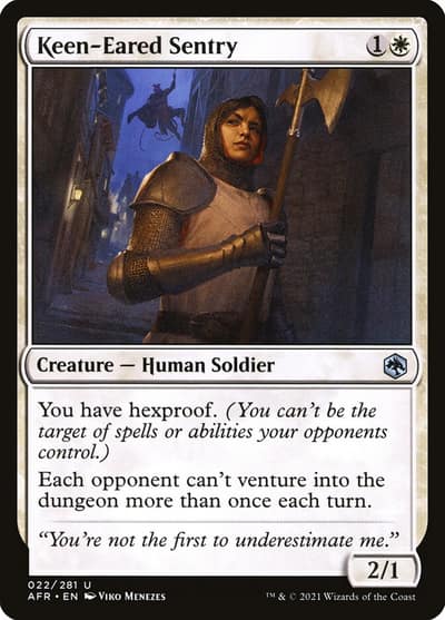 Keen-Eared Sentry 22 Adventures in the Forgotten Realms Magic card