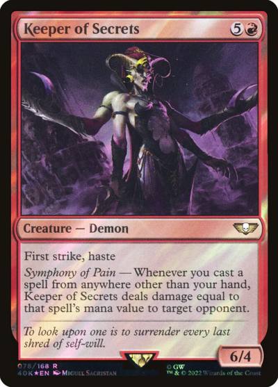 Keeper of Secrets 40K-78STAR Warhammer 40,000 Commander Magic card