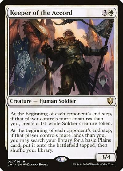 Keeper of the Accord PCMR-27P Commander Legends Promos Magic card