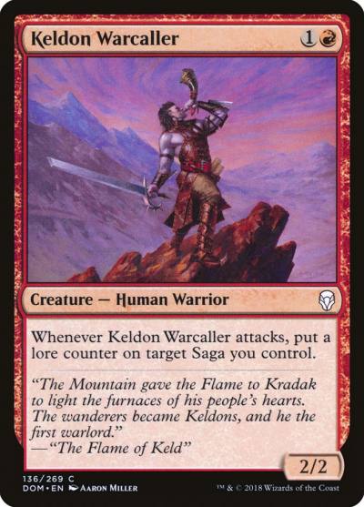Keldon Warcaller 136 Dominaria Magic card
