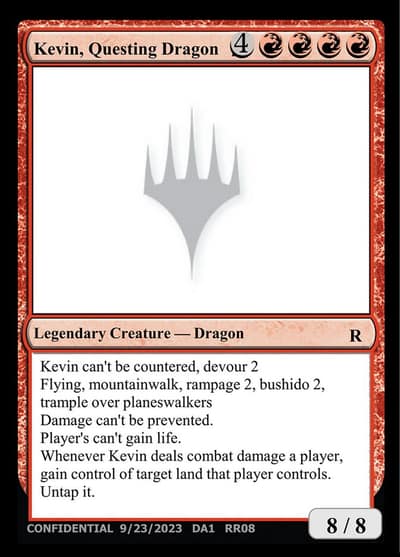 Kevin, Questing Dragon RR08a Unknown Event Magic card
