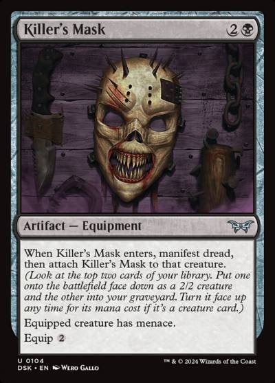 Killer's Mask DSK-104 Duskmourn: House of Horror Magic card