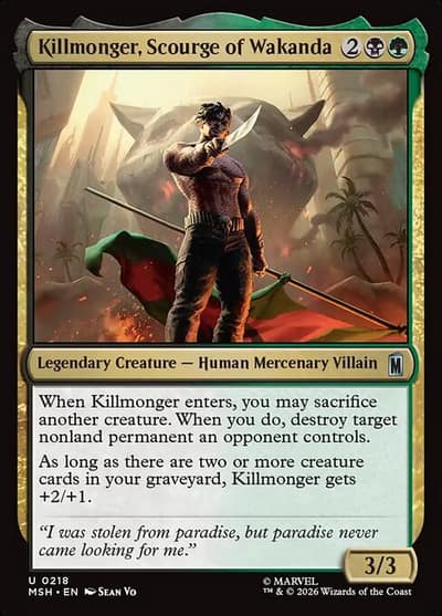 Killmonger, Scourge of Wakanda 218 Marvel Super Heroes Magic card