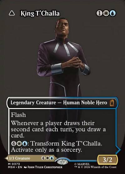 King T'Challa // Black Panther, Hope Enduring MSH-373 Marvel Super Heroes Magic card