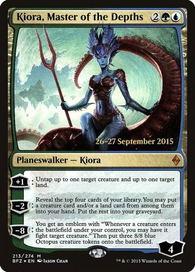 Kiora, Master of the Depths PBFZ-213S Battle for Zendikar Promos Magic card