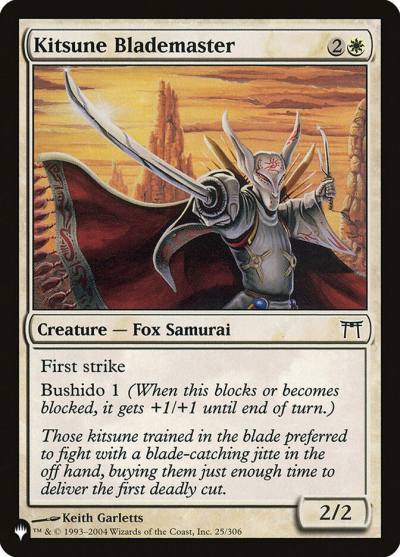 Kitsune Blademaster PLST-CHK-25 The List Magic card