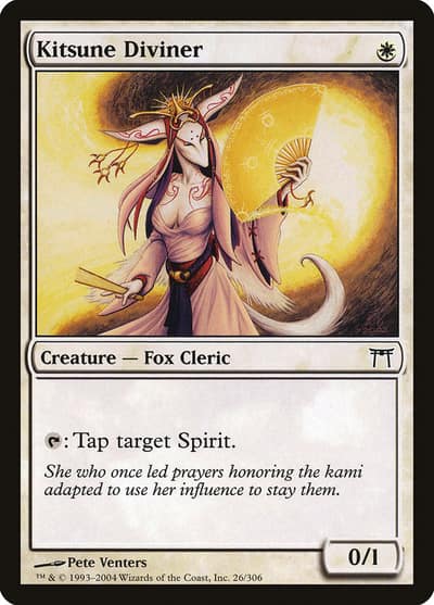 Kitsune Diviner 26 Champions of Kamigawa Magic card