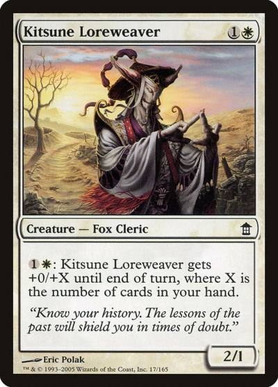 Kitsune Loreweaver SOK-17 Saviors of Kamigawa Magic card