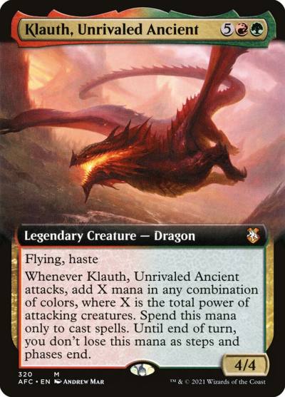 Klauth, Unrivaled Ancient AFC-320 Forgotten Realms Commander Magic card