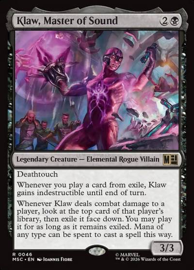 Klaw, Master of Sound MSC-46 Marvel Super Heroes Commander Magic card