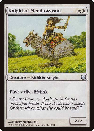 Knight of Meadowgrain DDG-5 Duel Decks: Knights vs. Dragons Magic card