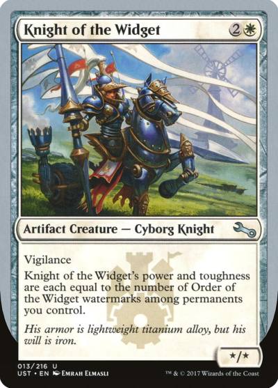 Knight of the Widget UST-13 Unstable Magic card