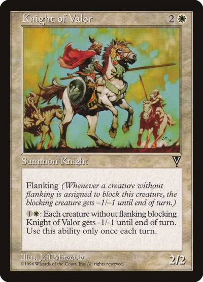 Knight of Valor 11 Visions Magic card