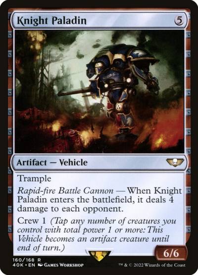 Knight Paladin 40K-160 Warhammer 40,000 Commander Magic card
