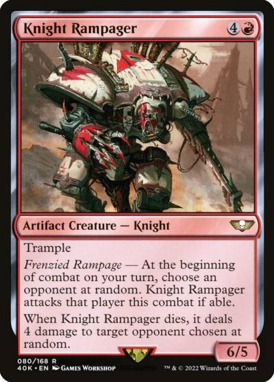 Knight Rampager 40K-80 Warhammer 40,000 Commander Magic card