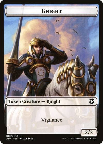 Knight TAFC-2 Forgotten Realms Commander Tokens Magic card