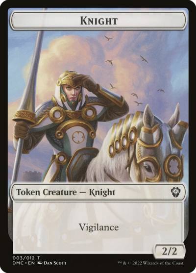 Knight TDMC-3 Dominaria United Commander Tokens Magic card