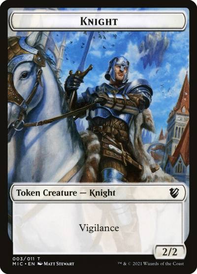 Knight TMIC-3 Midnight Hunt Commander Tokens Magic card