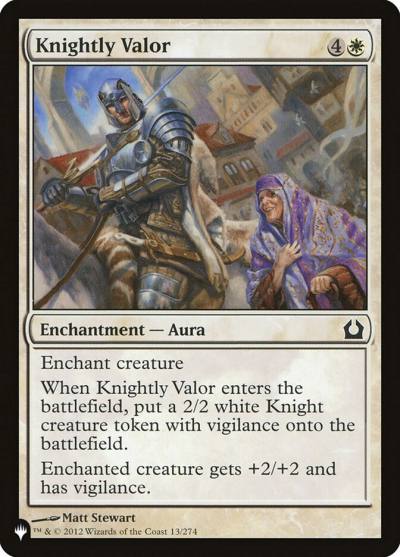 Knightly Valor PLST-RTR-13 The List Magic card