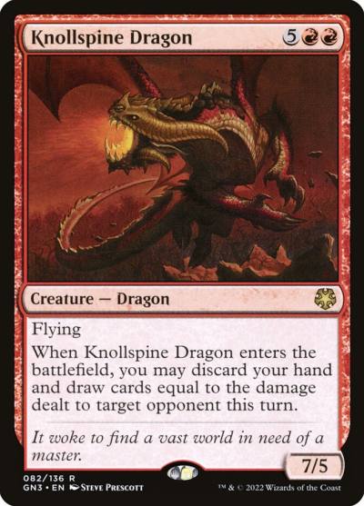 Knollspine Dragon GN3-82 Game Night: Free-for-All Magic card