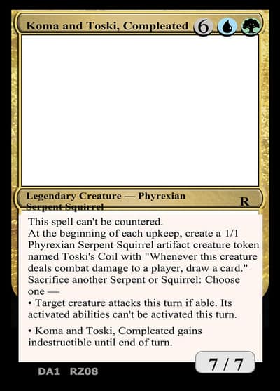 Koma and Toski, Compleated RZ08b Unknown Event Magic card