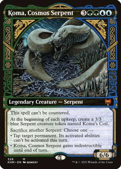 Koma, Cosmos Serpent KHM-326 Kaldheim Magic card