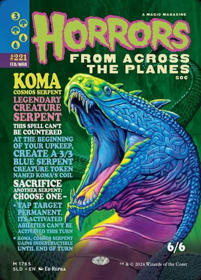 Koma, Cosmos Serpent SLD-1765 Secret Lair Drop Magic card