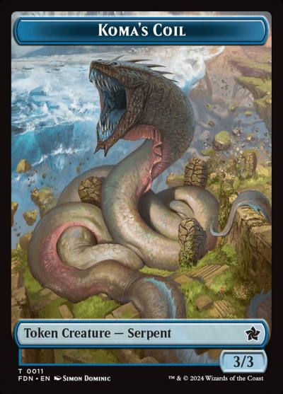 Koma's Coil TFDN-11 Foundations Tokens Magic card