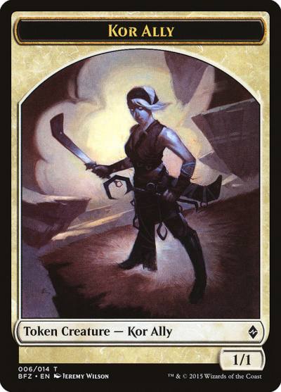 Kor Ally TBFZ-6 Battle for Zendikar Tokens Magic card