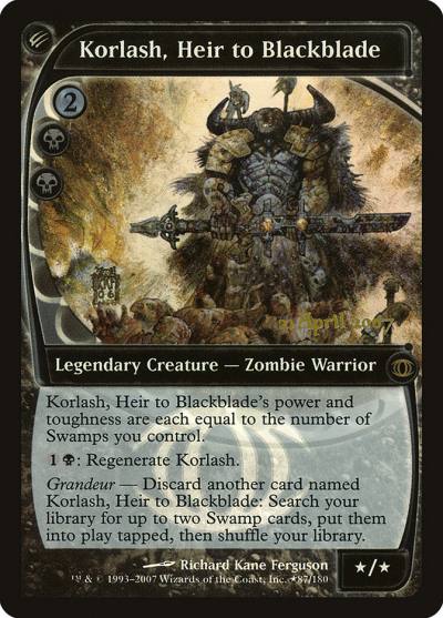 Korlash, Heir to Blackblade PFUT-87STAR Future Sight Promos Magic card