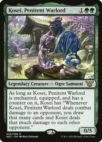 Kosei, Penitent Warlord NEC-26 Neon Dynasty Commander Magic card