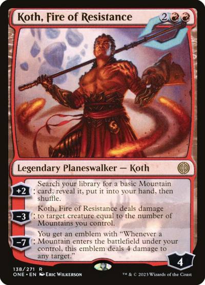 Koth, Fire of Resistance ONE-138 Phyrexia: All Will Be One Magic card