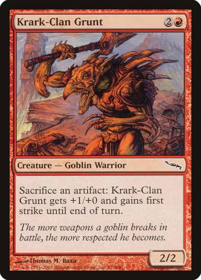 Krark-Clan Grunt 97 Mirrodin Magic card