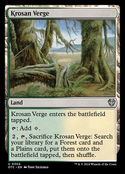 Krosan Verge OTC-304 Outlaws of Thunder Junction Commander Magic card