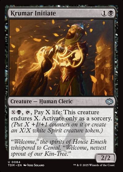 Krumar Initiate TDM-84 Tarkir: Dragonstorm Magic card