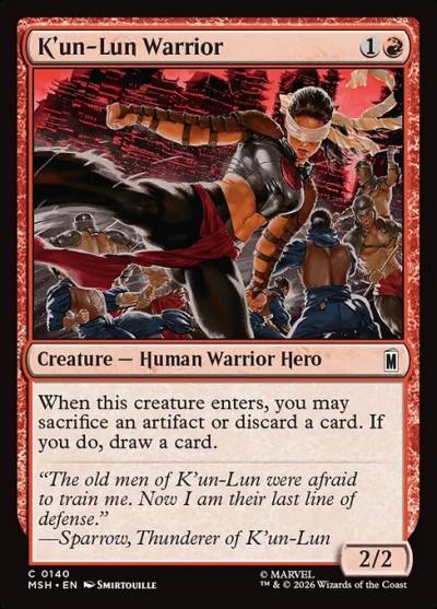 K'un-Lun Warrior MSH-140 Marvel Super Heroes Magic card