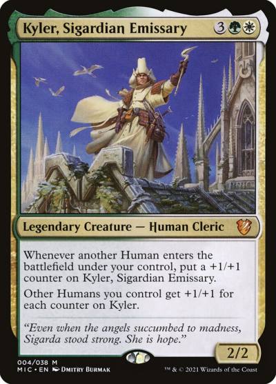 Kyler, Sigardian Emissary MIC-4 Midnight Hunt Commander Magic card