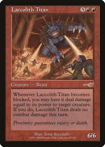 Laccolith Titan 89 Nemesis Magic card