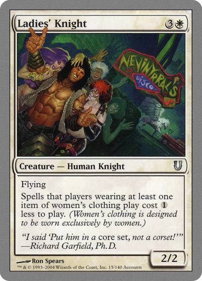 Ladies' Knight 15 Unhinged Magic card