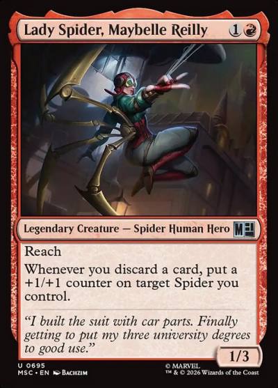 Lady Spider, Maybelle Reilly MSC-695 Marvel Super Heroes Commander Magic card