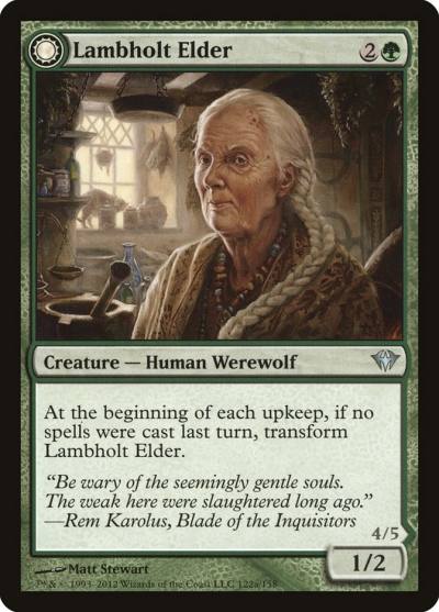 Lambholt Elder // Silverpelt Werewolf DKA-122 Dark Ascension Magic card