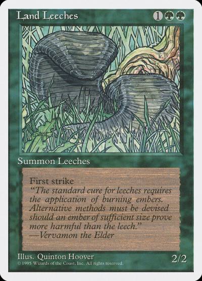 Land Leeches 4ED-255 Fourth Edition Magic card