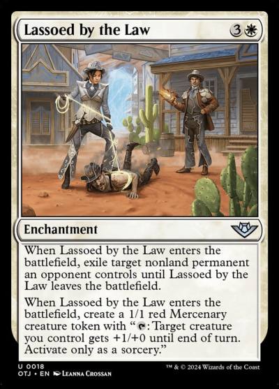 Lassoed by the Law OTJ-18 Outlaws of Thunder Junction Magic card