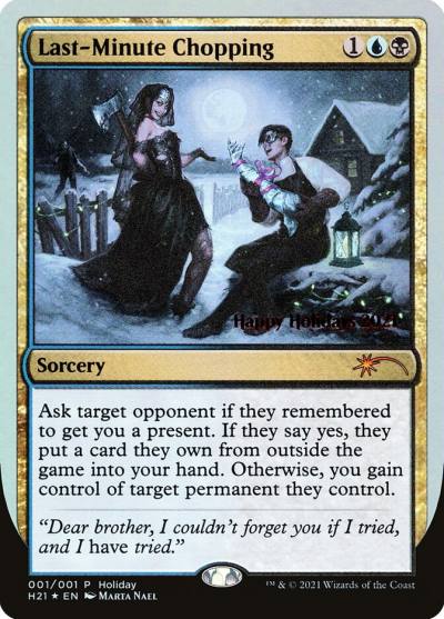 Last-Minute Chopping HHO-21 Happy Holidays Magic card