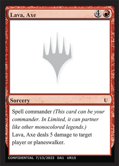 Lava, Axe UNK-UR15 Unknown Event Magic card
