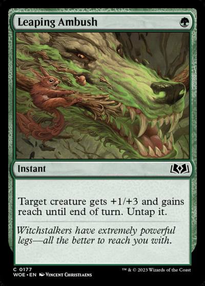 Leaping Ambush WOE-177 Wilds of Eldraine Magic card