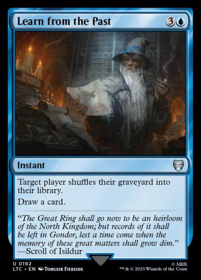 Learn from the Past LTC-192 Tales of Middle-earth Commander Magic card